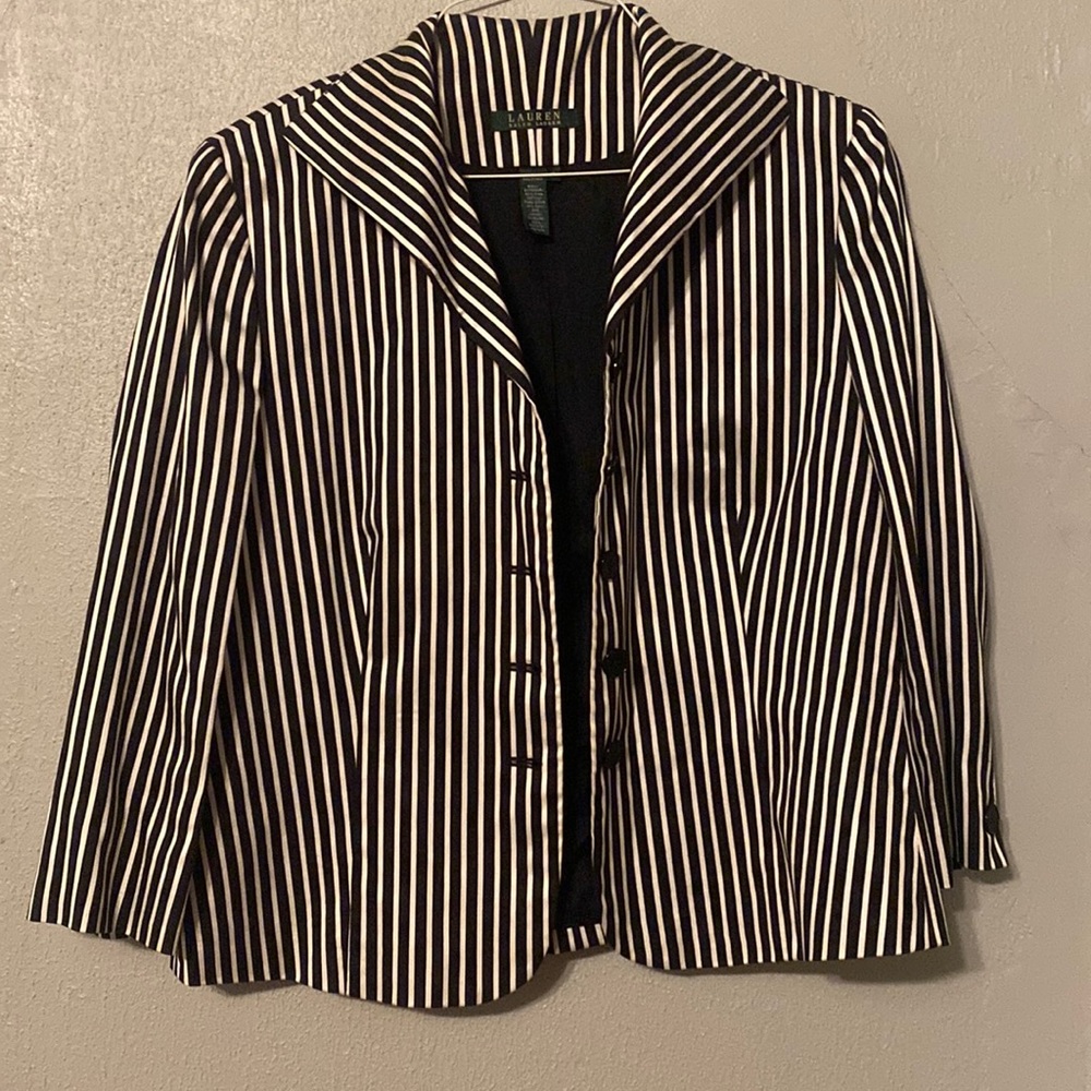 Ralph Lauren black striped blazer